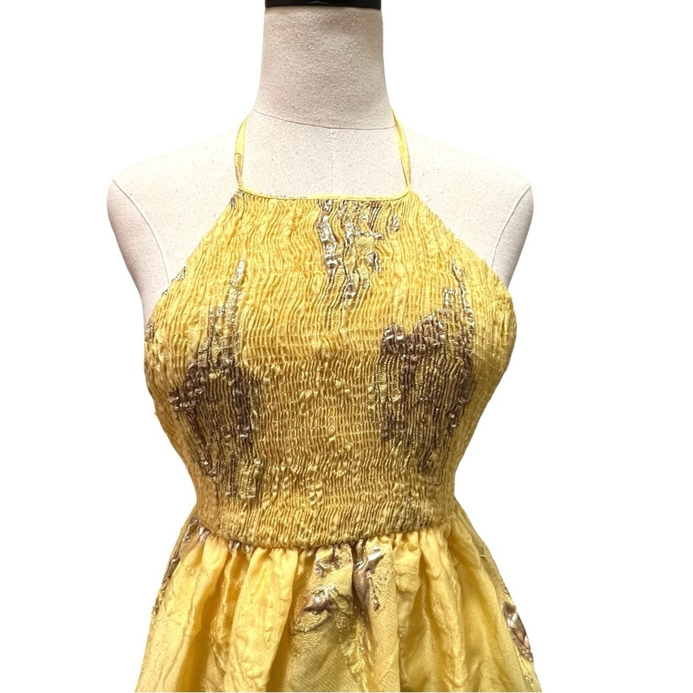 Zara Limited Edition Yellow Halterneck Midi Dress - Picture 10 of 16